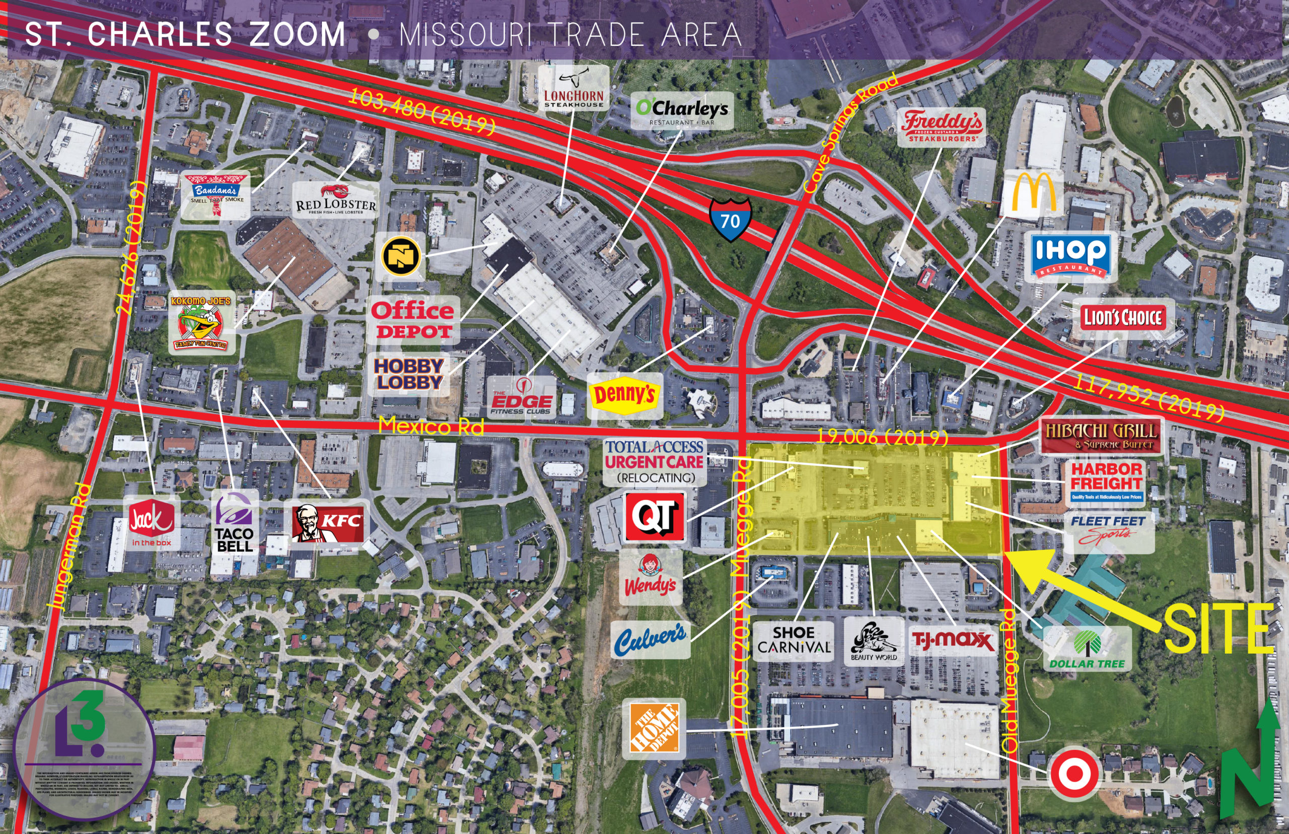 CAVE SPRINGS CROSSING L3 Corporation   MO St Charles Trade Area Zoom NEW LOGO Scaled 